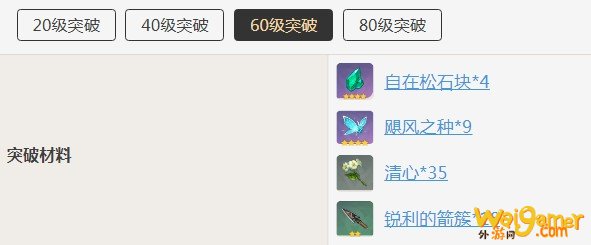 原神魈突破需要什么材料 原神魈突破需要什么材料