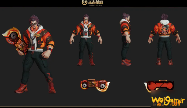 王者荣耀蓝屏警告星元部件特效怎么样 典韦四大星元部件皮肤视频分享