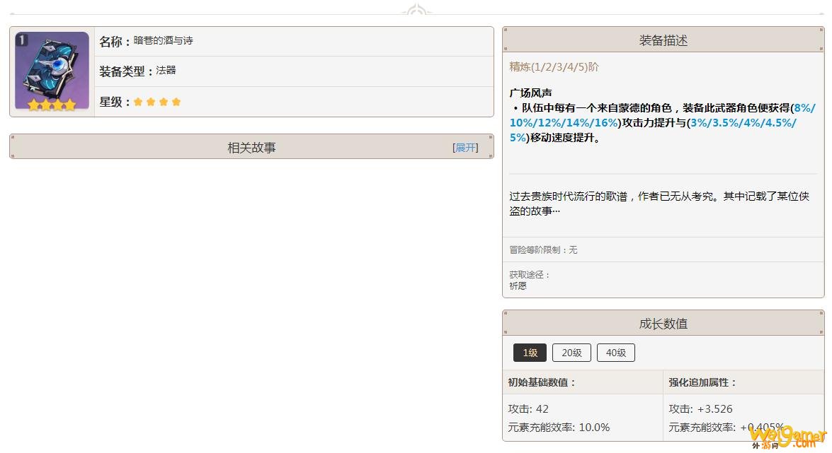 原神暗巷的酒与诗怎么获得
