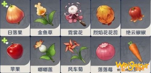 原神手游红色采集物最新汇总 原神手游红色采集物最新汇总