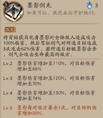 《阴阳师》SP待宵姑获鸟属性技能一览