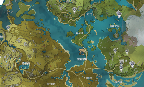 《原神》夜泊石分布图分享