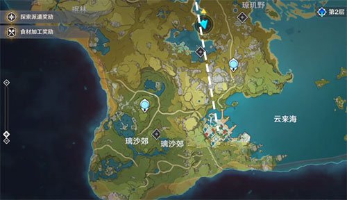 《原神》沿着岩尊像寻找碎片最高处介绍