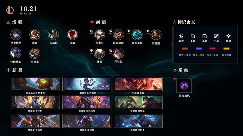 《英雄联盟》10.21版本更新公告