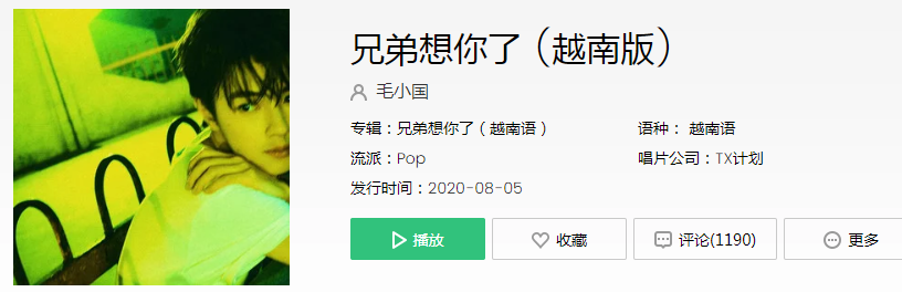 《抖音》兄弟想你了越南版歌曲介绍