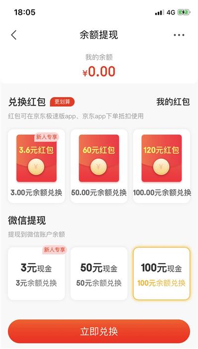 《京东极速版》签到领现金能提现吗?