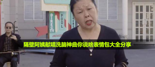 隔壁阿姨献唱洗脑神曲你说啥表情包大全分享