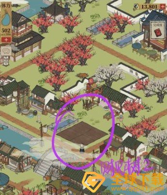 《江南百景图》苏州探险第二章七狸山塘财见树田位置