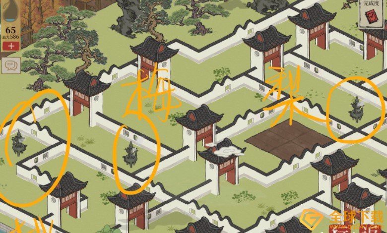 《江南百景图》苏州探险第二章七狸山塘香炉位置介绍