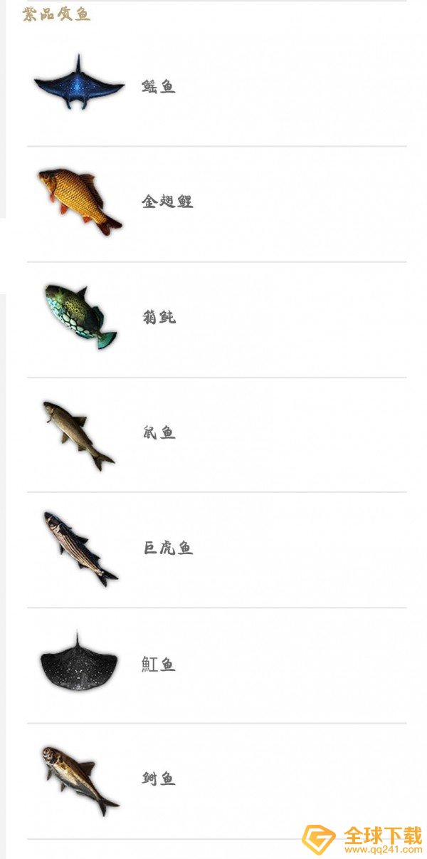 《妄想山海》各品质鱼种类汇总一览