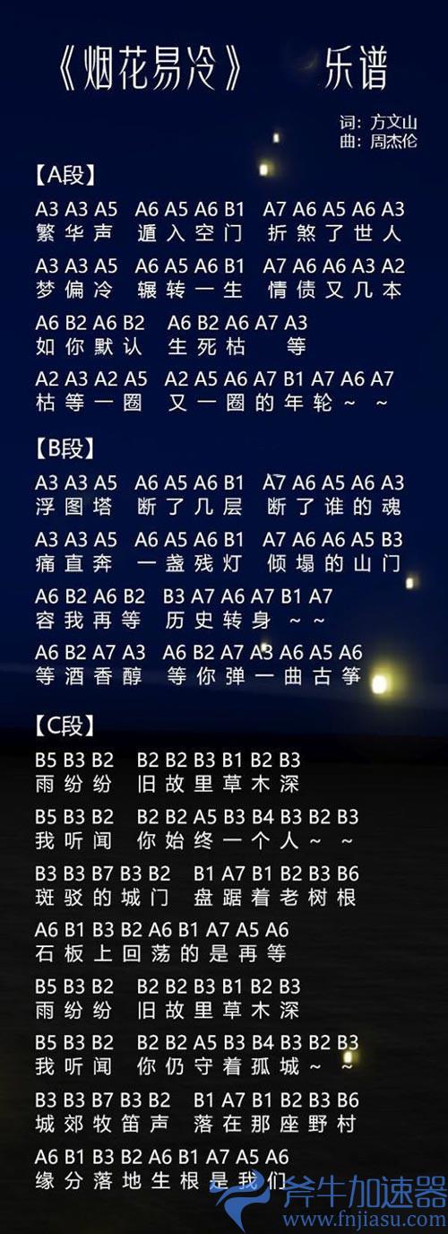 原神镜花之琴乐谱分享 简单版琴谱一览