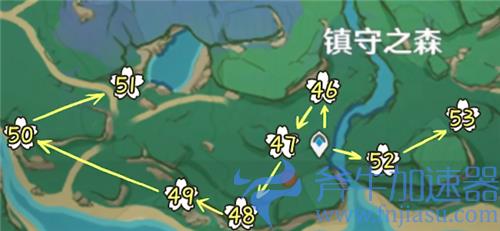 原神绯樱绣球采集路线图
