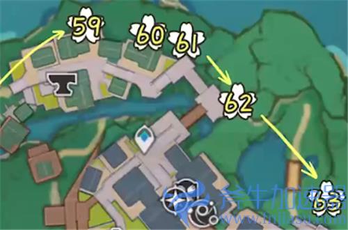 原神绯樱绣球采集路线图