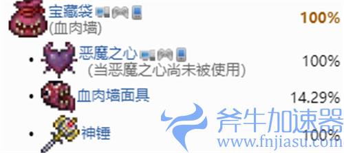 泰拉瑞亚肉山掉落物品一览 1.4血肉之墙会掉落什么