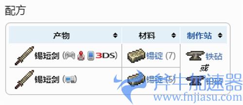 泰拉瑞亚锡短剑制作方法 铜短剑怎么获取