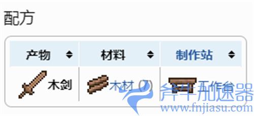 泰拉瑞亚木剑怎么合成 木剑合成方法讲解