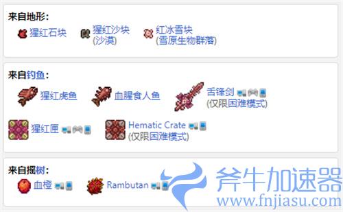 泰拉瑞亚猩红之地怪物掉落物汇总