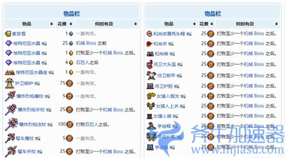 泰拉瑞亚1.4酒馆老板出售商品合集 卖的东西有哪些