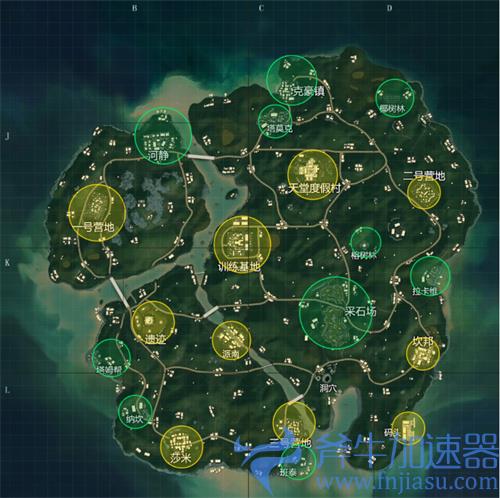 和平精英雨林地图哪里最肥 固定物资刷新点一览