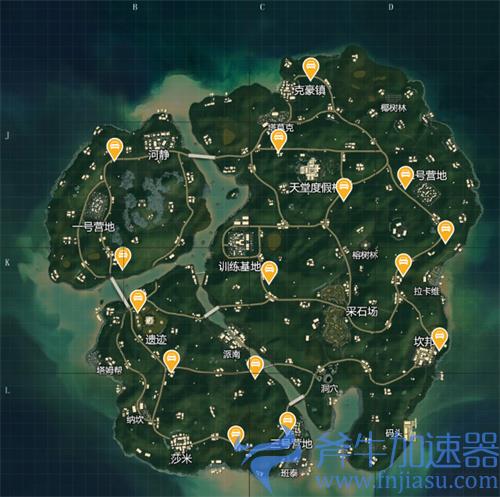 和平精英雨林地图哪里最肥 固定物资刷新点一览