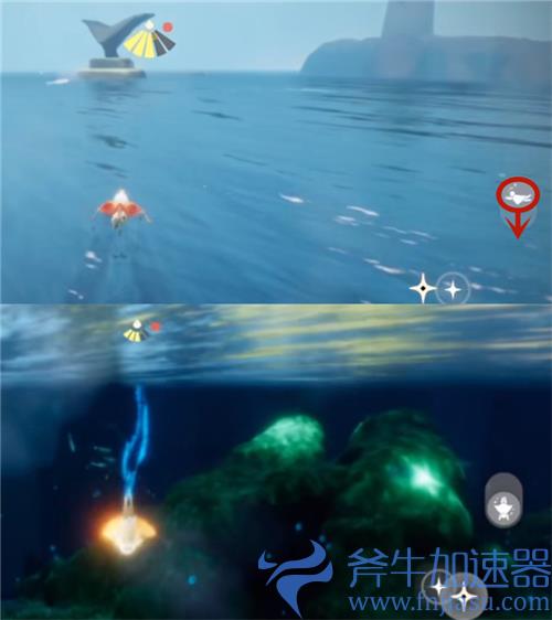 光遇深海季第一个任务怎么做 蓝色屏障门穿过方法
