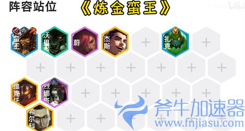 金铲铲之战霓虹之夜炼金蛮王阵容推荐