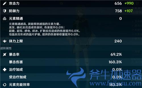 原神行秋毕业面板是多少 副C属性毕业标准介绍