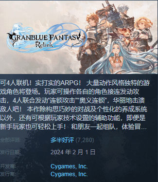 《碧蓝幻想Relink》Steam玩家峰值突破十万！好评率持续上涨(碧蓝幻想relinkSteam预购)